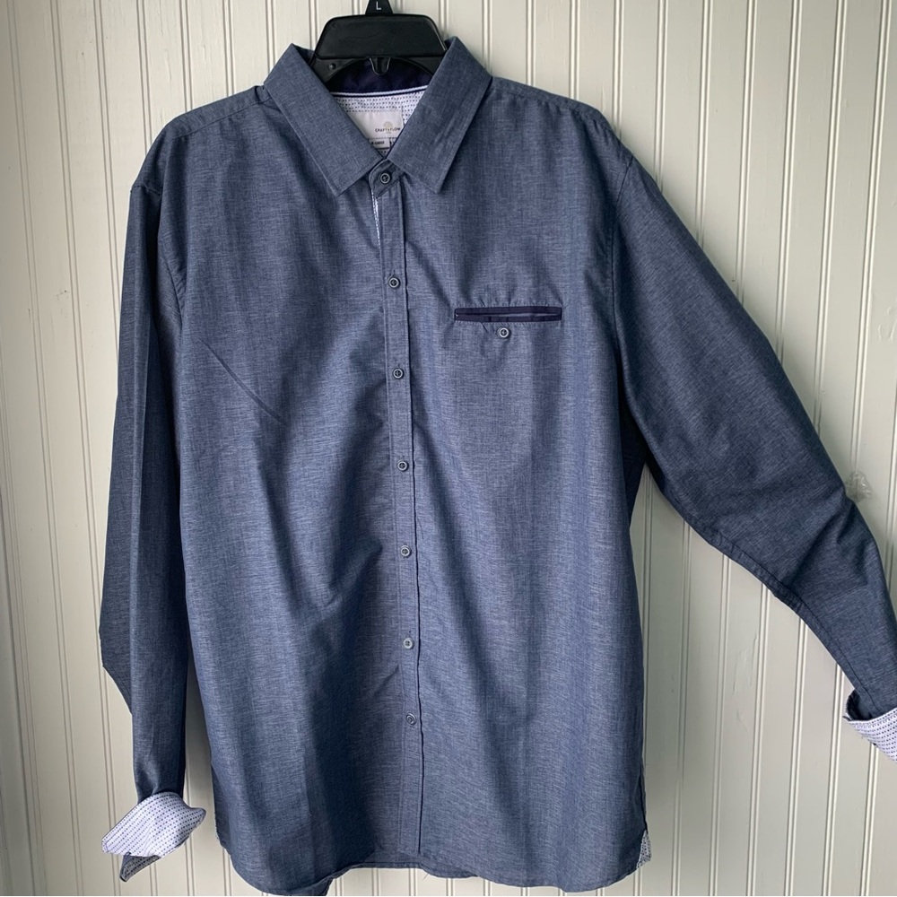 Craft & Flow Men's Blue Long Sleeve Shirt (NWOT) - Picture 1 of 7
